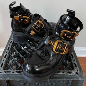 Jeffrey Campbell open ankle platform boots